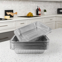 Récipient alimentaire jetable 322*264*60mm à emporter en aluminium Rectangle 3000ml