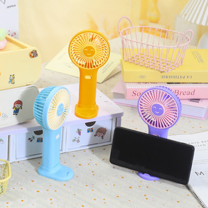 Portable USB Rechargeable Handheld <b>Fan</b> With <b>Stand</b> 5W DC Motor Three Speeds For Desk And Travel Use - Product Image 1