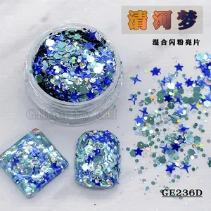 Hot Sale Loose Special Shaped Glitter Powder Mixed Chunky Bulk Wholesale Dream Style Stars Factory Design Nail Art