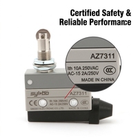 Xingbo micro-interrupteur D4MC série AZ-7311 prix usine piston à rouleau en métal 15A/250V étanche montage sur panneau en plastique