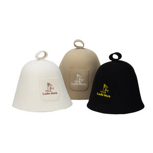 Chapeau en feutre de laine mérinos 100% sans couture blanc de haute qualité pour chapeau de sauna russe Banya - Product Image 1