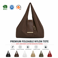 Sac à bandoulière pliable en nylon recyclé, grande capacité, sac de shopping réutilisable, sac d'épicerie