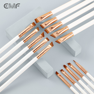 Strumenti di trucco Logo personalizzato di alta qualità all'ingrosso EMF ad angolo piatto Eyeliner sopracciglia bianco capelli sintetici per occhi Private Label - Product Image 3