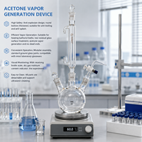 Appareil de génération de vapeur d'acétone en verre DeGao 500 ml, verrerie de laboratoire pour la préparation et la collecte d'échantillons de vapeur