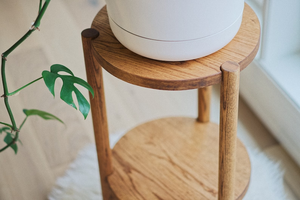 Table d'appoint en bois pour plantes d'intérieur, petite table d'appoint en bois - Product Image 3