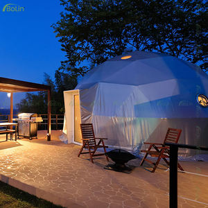 Carpa Domo Geodésica de PVC Impermeable con Doble Puerta, Perfecta para Campamentos, Playa, Jardín, Fiestas y Glamping Comercial - Product Image 3