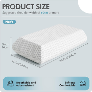 Oreiller de luxe en mousse à mémoire de forme à profil haut avec soutien cervical, support de sommeil extra épais pour les dormeurs latéraux et les grandes tailles - Product Image 2