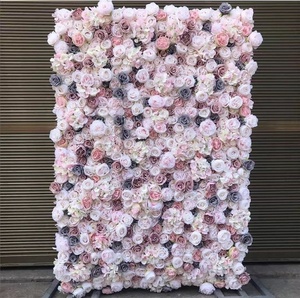 F-1648 Großhandel Hochzeit 40*60 CM Hintergrund Rosa Rose Panels Ombre Blume Wand Für Event Dekoration - Product Image 4
