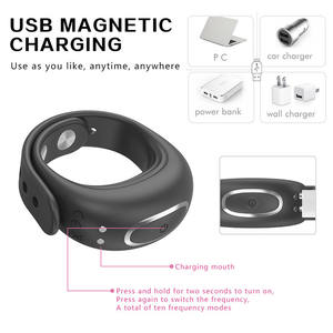 Erkekler için seks oyuncak titreşimli horoz yüzükler gecikme boşalma app kontrollü ayarlanabilir silikon vibratör yüzük erkek şarj edilebilir - Product Image 4