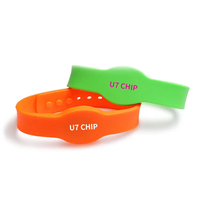 Bracelet RFID passif Bracelet en Silicone réutilisable étanche 13.56Mhz 1K NFC Bracelets Bracelet pour contrôle d'accès
