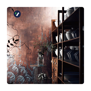 Peinture à effet de rouille de cuivre pour la décoration d'espaces commerciaux, hall d'hôtel, restaurant, bar, mur, finition fausse rouille, revêtement industriel - Product Image 3