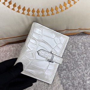 Cartera de Cuero de Cocodrilo Genuino de Lujo para Hombre y Mujer, Personalizable, Corta, con Tarjetero y Bolsillo con Cremallera, OEM ODM - Product Image 4