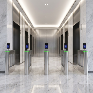 Torniquete de Seguridad de Alta Gama con Reconocimiento Facial, Lector RFID, Control de Acceso, Barrera Automática Abatible para Entrada de Peatones - Product Image 1