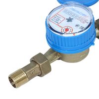 Yuxiang DN15 Class C Single-jet Dry Type IP68 Brass Body Water Meter 2.5M3/H Flow Rate 0.01-3.125M3/H Range 2 Years Warranty