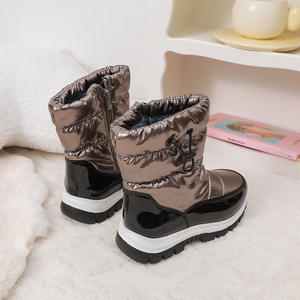 Yl7454 מחיר זול מגפי שלג נמוך מים ניילון, נעלי ספורט חמות ילדים חורף - Product Image 4