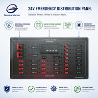 Boîtier de commande électrique en aluminium de qualité marine avec panneau de commutateurs à bascule, conception personnalisée OEM