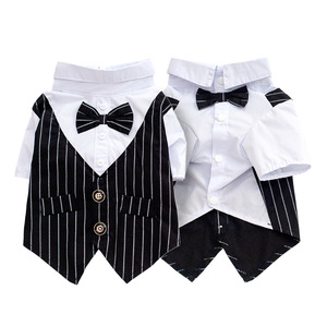 Traje de Boda para Perro NAMSAN, Chaleco a Rayas, Diseño Clásico y Elegante para Perros, Ropa Textil para Mascotas para Todas las Estaciones - Product Image 5