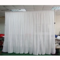 Support de toile de fond télescopique en aluminium pour événements de mariage, système de drapage portable