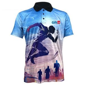 เสื้อวิ่งออกกำลังกายแห้งเร็วสำหรับผู้ชาย รุ่น Fast Dry Sport 5k Run Marathon Race Event Gym Running Wear พิมพ์ลายแบบ Heat-Transfer น้ำหนักเบา ผ้าถัก มีกระเป๋า - Product Image 3