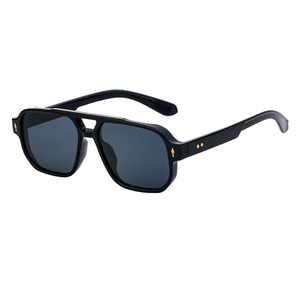 Nouvelles lunettes de soleil carrées pour hommes, verres PC UV400, monture noire, protection solaire pour la conduite en extérieur, style punk, lunettes de randonnée - Product Image 4