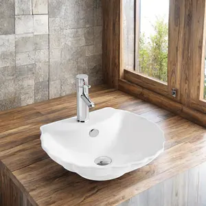 Wholesale Lotus Modern Counter Top Cabinet Hand Wash Basin White Ceramic Bathroom Sink