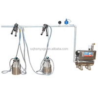 Machine à traire portative de haute qualité de vache avec le composant de moteur de noyau de pompe à vide de seau de quatre seaux