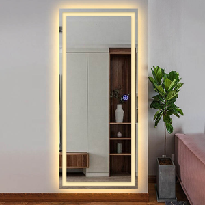 Espejos de cuerpo completo con luces LED para barbería, estación Vertical montada en la pared, equipo de belleza - Product Image 2