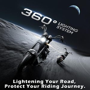 มอเตอร์ไซค์ UNIEBIKE EAhora M1P Pro พร้อมแบตเตอรี่คู่ ระยะทางสูงสุด 110 ไมล์ มอเตอร์ไซค์แบตเตอรี่ 60V 42Ah วิ่งได้ไกลถึง 55+ ไมล์ (เต็มกำลัง) - Product Image 3