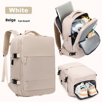 Sac à dos pour ordinateur portable Oxford imperméable de grande capacité, unisexe, avec fermeture éclair, ceinture à coussin d'air, voyages de courte durée, école, voyages d'affaires