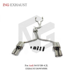 Système d'échappement avant et arrière Valvetronic en acier inoxydable ING pour <span class=keywords><strong>Audi</strong></span> S4 / <span class=keywords><strong>S5</strong></span> B8 4.2L - Pièces de tuning performance en gros - Product Image 2