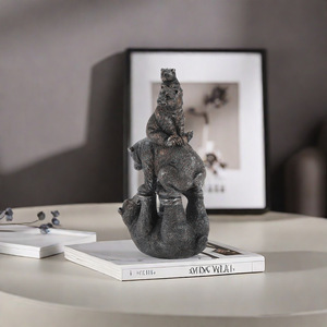 Witt caliente jardín al aire libre colgante familia de <span class=keywords><strong>cuatro</strong></span> osos negros artesanías de resina - Product Image 4