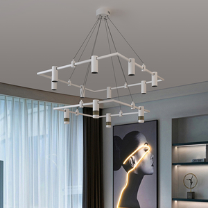 High Quality Copper Track <b>Light</b> Height Adjustable Customizable Multi-head 24 V LED White Indoor Lighting for Villa Living Room - Product Image 1