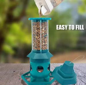 Alimentador de <span class=keywords><strong>pájaros</strong></span> <span class=keywords><strong>para</strong></span> mascotas al aire libre, alimentador de <span class=keywords><strong>pájaros</strong></span> colgante a presión inteligente <span class=keywords><strong>para</strong></span> jardín, alimento de semillas, alimentador de <span class=keywords><strong>pájaros</strong></span> salvajes - Product Image 3