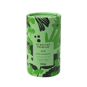 Boîte cylindrique en papier kraft enduit biodégradable avec impression couleur personnalisée et conception de logo pour bougies, thé, parfum - Product Image 1