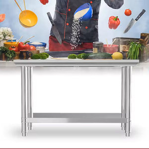 Bàn làm việc nhà bếp thương mại lắp ráp, dung tích lớn, tùy chỉnh, chất liệu thép không gỉ dành cho khách sạn, nhà hàng - Product Image 6