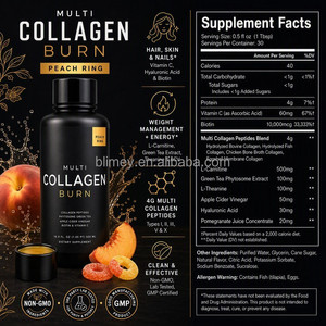 Boissons protéinées multi-collagène liquides premium à l'acide hyaluronique et aux vitamines pour la beauté de la peau et le poids chez la femme - Product Image 3