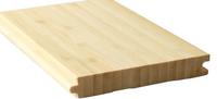 Parquet vertical en bambou de couleur naturelle solide imperméable, finition semi-brillante mate, parquet tissé à usage domestique
