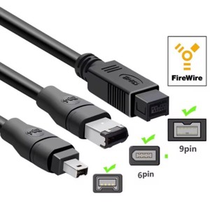 สายเคเบิล <span class=keywords><strong>FireWire</strong></span> 800 - <span class=keywords><strong>FireWire</strong></span> <span class=keywords><strong>400</strong></span> แบบ 9 พิน ต่อ 9 พิน, 6 พิน, 4 พิน และ 6 พิน ต่อ 4 พิน แบบ ILink IEEE 1394B - Product Image 3