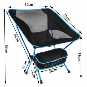 Chaise de camping pliable compacte et innovante pour les aventures en plein air, avec sac de rangement - Product Image 5