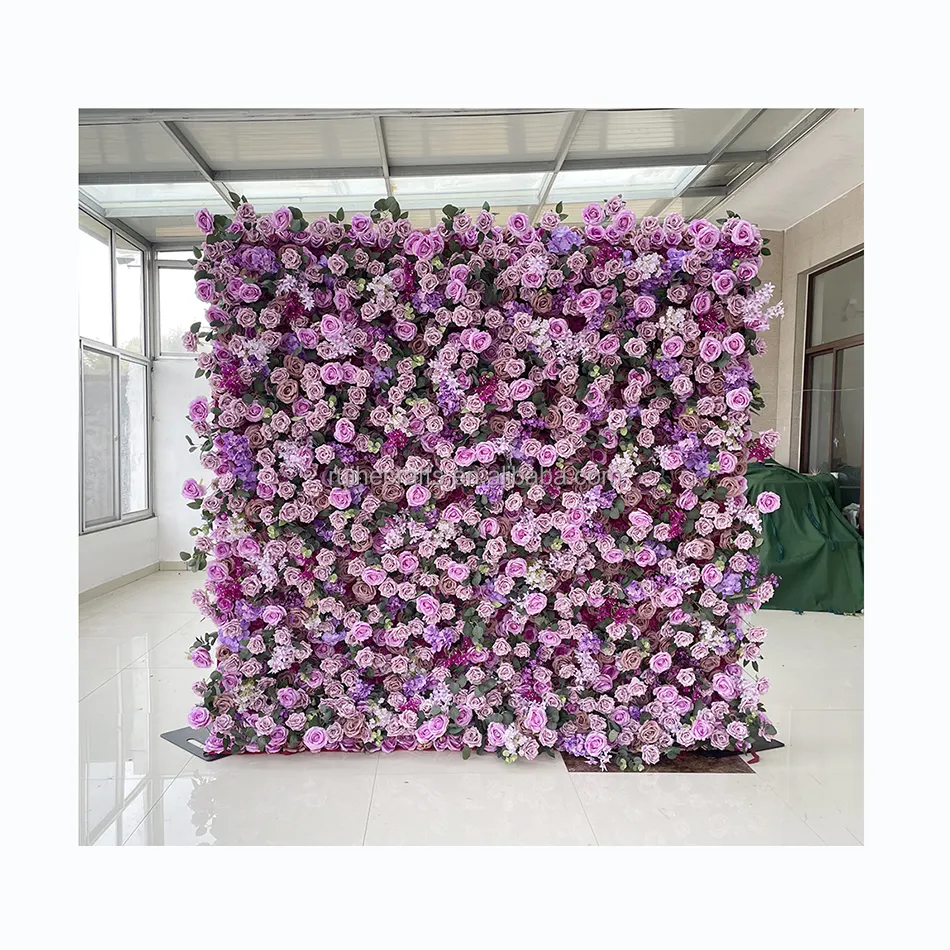Wholesale China Supply Artificial Flowers Wall Birthday Wedding Flowers Backdrops For Events Fall Decoration Flowers Wall