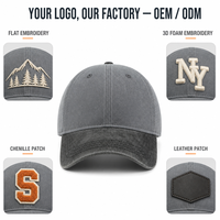 Gorra de Béisbol Unisex de 68cm XXL de 5 Paneles, Talla Grande, Contraste de Color, Corona Profunda, Beige Marino, Algodón Lavado, Venta al por Mayor