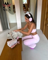 Ensemble de yoga 2 pièces style tendance, léger et durable, avec pantalon évasé à fines bretelles et haut de sport, séchage rapide, pour la gym et le fitness