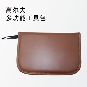 Bolsa de herramientas de golf, estuche de almacenamiento portátil de cuero con compartimento interior para accesorios deportivos al aire libre, unisex - Product Image 2