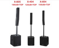 Système de sonorisation professionnel actif en promotion avec subwoofer 15 pouces et colonne de haut-parleurs 4 pouces, 600W