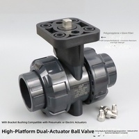 Katup Bola Listrik PVC Dua Arah UPVC True Union Bermotor untuk Pipa Pengolahan Air Kimia Grosir OEM