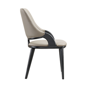 China Factory Modern Round Back Armrest White Leather Bentwood <b>Walnut</b> Wood KD Legs Living Room <b>Chairs</b> Furniture Supplier - Product Image 5