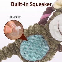 Jouet à mâcher pour chien en peluche, motif éléphant, singe, lion, avec anneau en corde, pour pattes longues, interactif, durable, pour le nettoyage des dents, pour grandes races, animal en peluche doux
