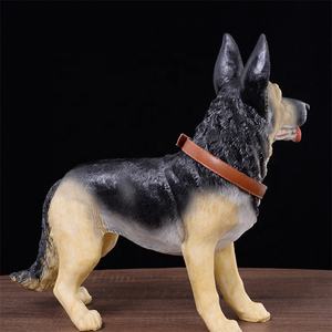 تمثال كلب الراعي الألماني الأسود، زينة للمنزل والحديقة من الراتنج - Product Image 5