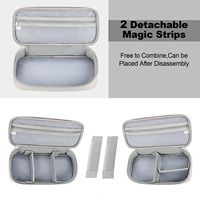 Sac organisateur électronique portable, étui de rangement de voyage pour câbles, chargeurs, batterie externe, avec poches en filet et séparateurs amovibles