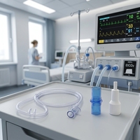 Kit de circuit respiratoire pour canule nasale à haut débit, tube à oxygène médical jetable, ensemble de thérapie humidifiée